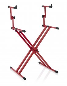 2 Tier X Style Keyboard Stand; Red