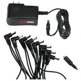 9V DC Power Adapter and 8-Output Daisy Chain Cable Combo Pack