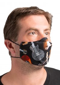 Reusable Face Mask in Guitar Pattern
