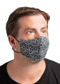 Reusable Face Mask in Music Notes Pattern