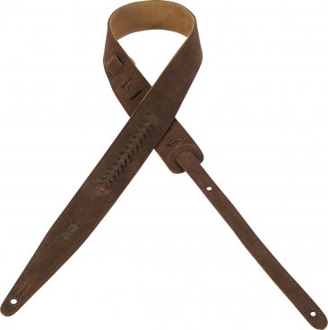 Levy's 2″ wide slate suede leather guitar strap